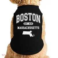 Boston Massachusetts Est. 1630 Varsity Doggie Tank thumb 0