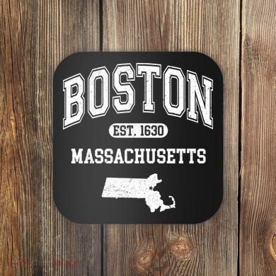 Boston Massachusetts Est. 1630 Varsity Coaster