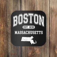 Boston Massachusetts Est. 1630 Varsity Coaster thumb 0