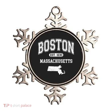 Boston Massachusetts Est. 1630 Varsity Ornament
