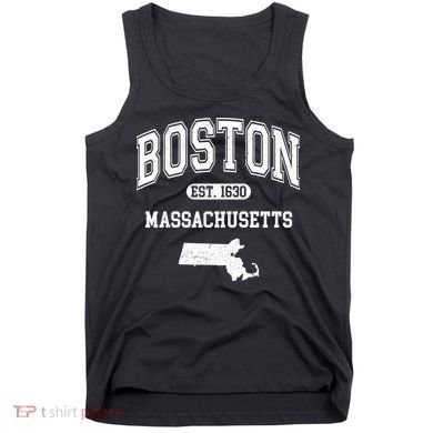 Boston Massachusetts Est. 1630 Varsity Tank Top