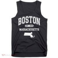 Boston Massachusetts Est. 1630 Varsity Tank Top thumb 0