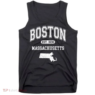 Boston Massachusetts Est. 1630 Varsity Tank Top