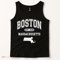 Boston Massachusetts Est. 1630 Varsity Tank Top thumb 2