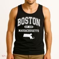 Boston Massachusetts Est. 1630 Varsity Tank Top thumb 3