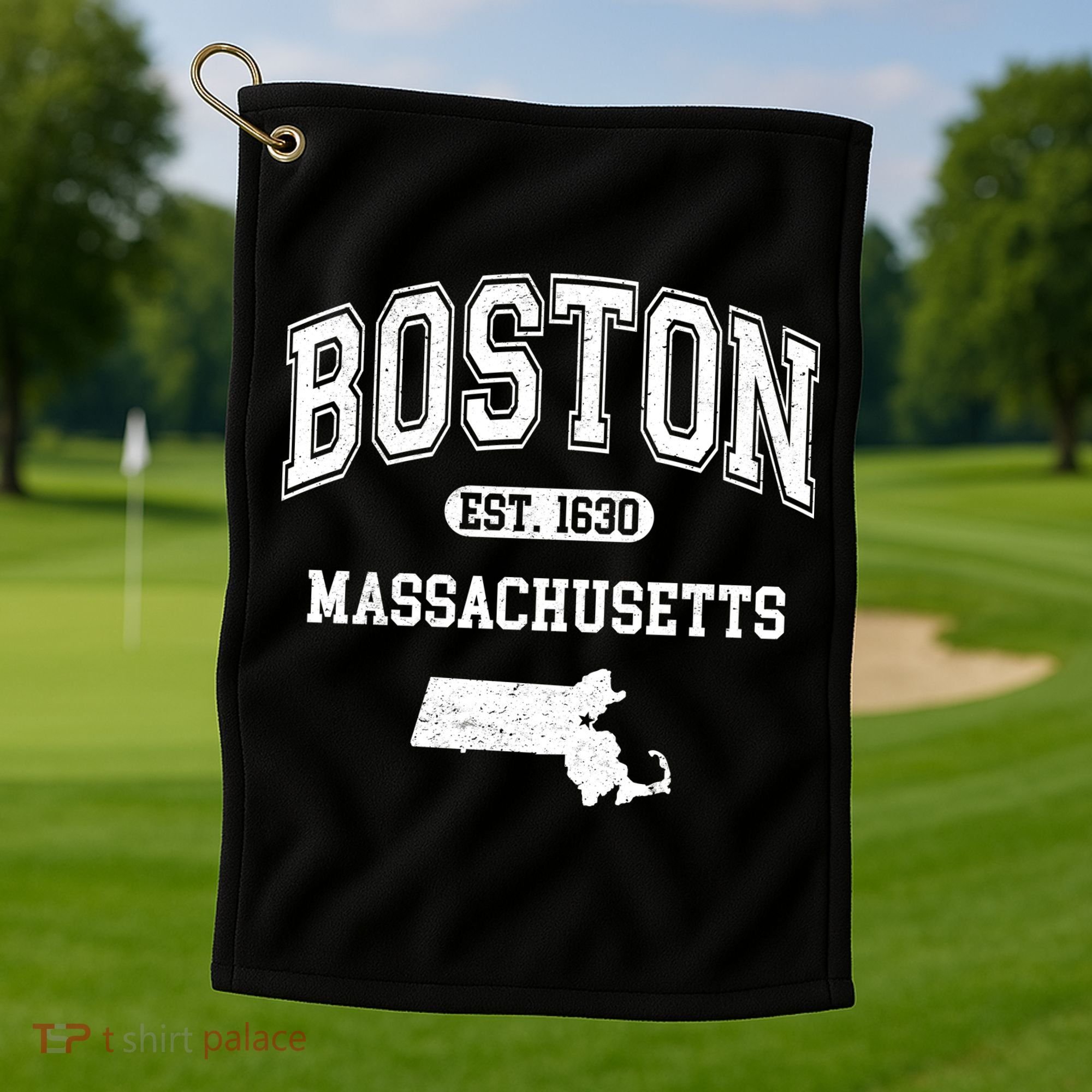 Boston Massachusetts Est. 1630 Varsity Golf Towel