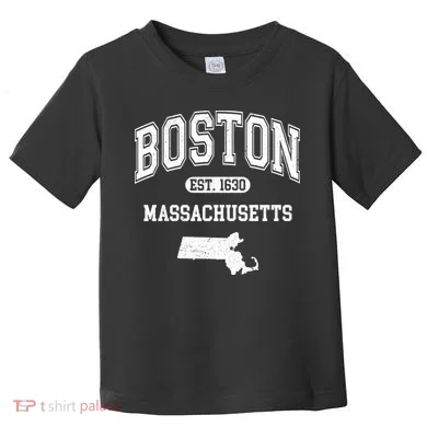 Boston Massachusetts Est. 1630 Varsity Toddler T-Shirt