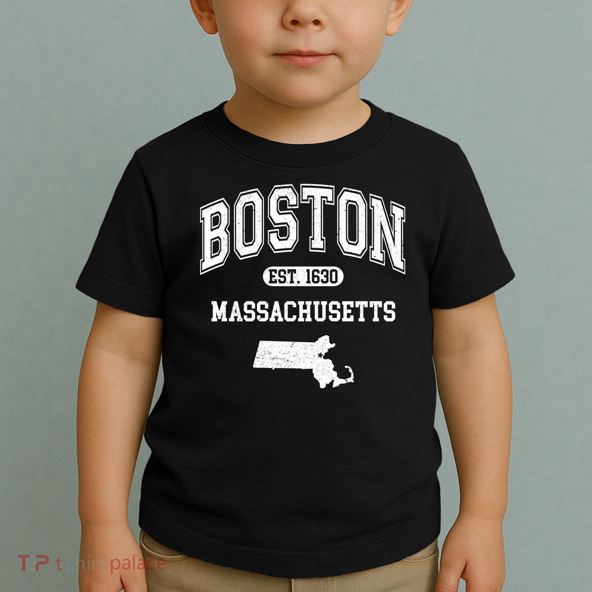 Boston Massachusetts Est. 1630 Varsity Toddler T-Shirt