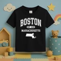 Boston Massachusetts Est. 1630 Varsity Toddler T-Shirt thumb 3