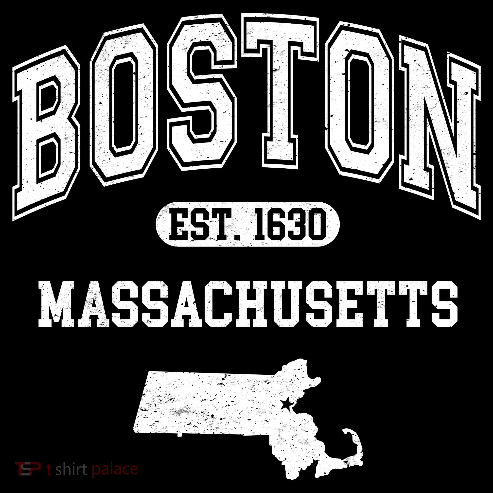 Boston Massachusetts Est. 1630 Varsity Women's Long Sleeve Shirt