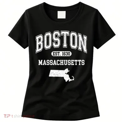 Boston Massachusetts Est. 1630 Varsity Women's T-Shirt