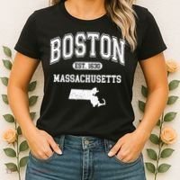 Boston Massachusetts Est. 1630 Varsity Women's T-Shirt thumb 2
