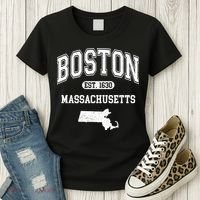 Boston Massachusetts Est. 1630 Varsity Women's T-Shirt thumb 3