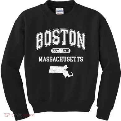 Boston Massachusetts Est. 1630 Varsity Kids Sweatshirt