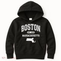 Boston Massachusetts Est. 1630 Varsity Kids Hoodie thumb 0
