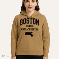 Boston Massachusetts Est. 1630 Varsity Hoodie thumb 5