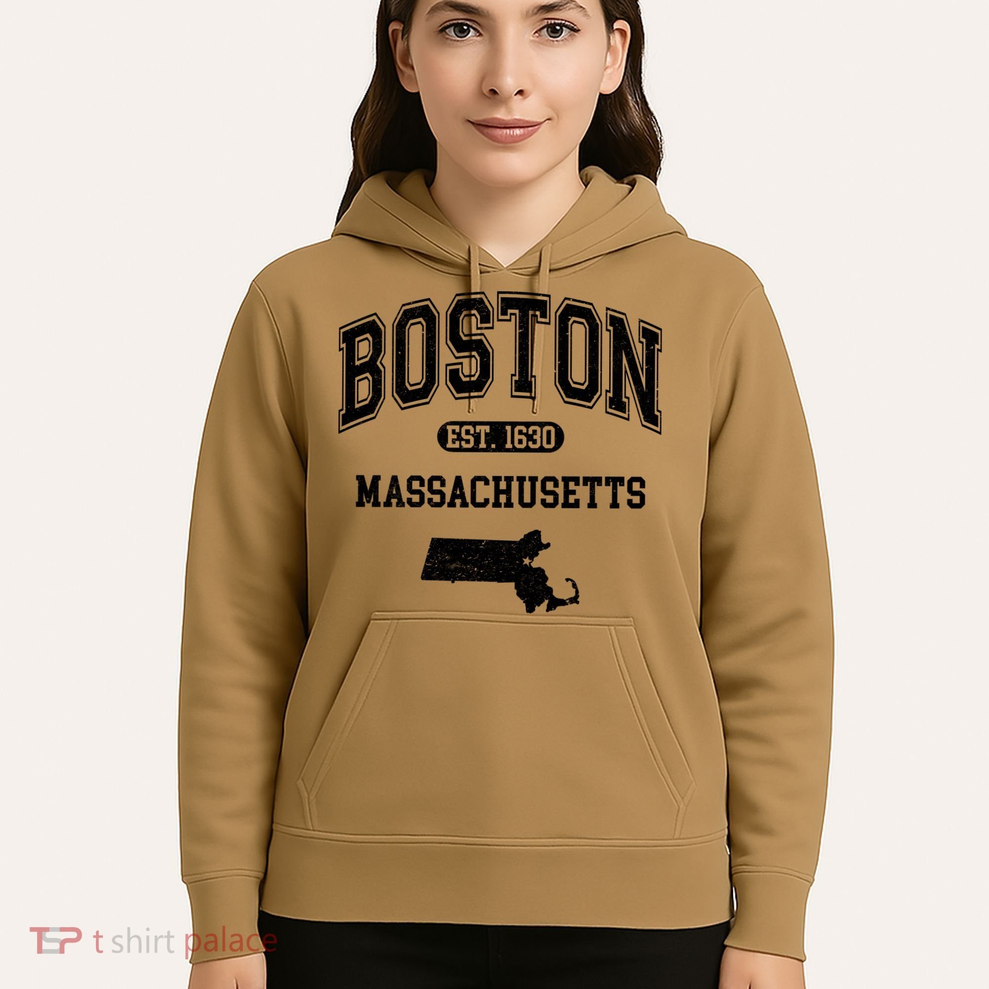 Boston Massachusetts Est. 1630 Varsity Hoodie