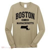 Boston Massachusetts Est. 1630 Varsity Long Sleeve Shirt thumb 0