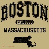 Boston Massachusetts Est. 1630 Varsity Long Sleeve Shirt thumb 2