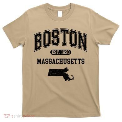 Boston Massachusetts Est. 1630 Varsity T-Shirt