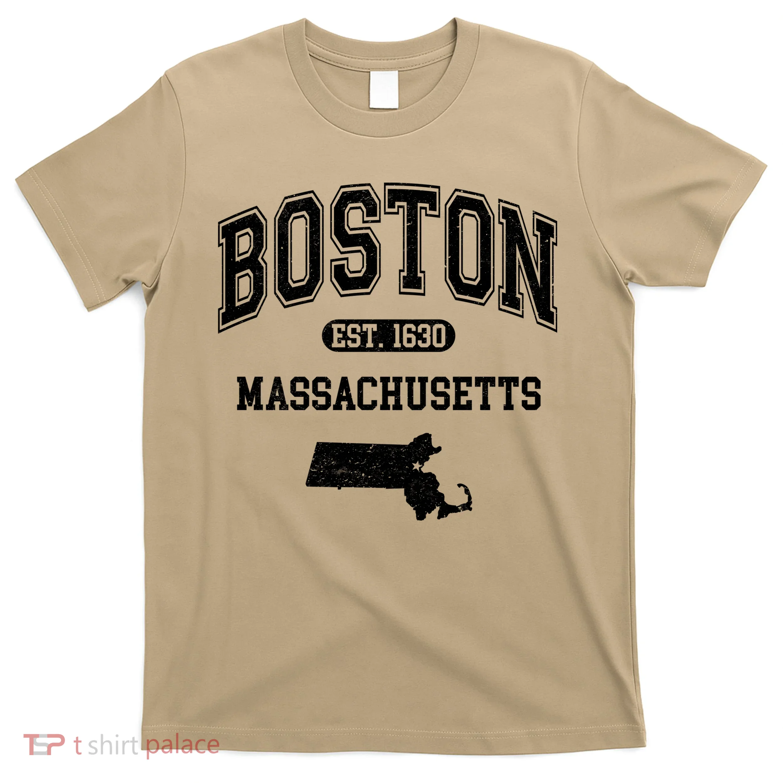 Boston Massachusetts Est. 1630 Varsity T-Shirt