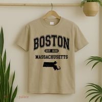 Boston Massachusetts Est. 1630 Varsity T-Shirt thumb 2