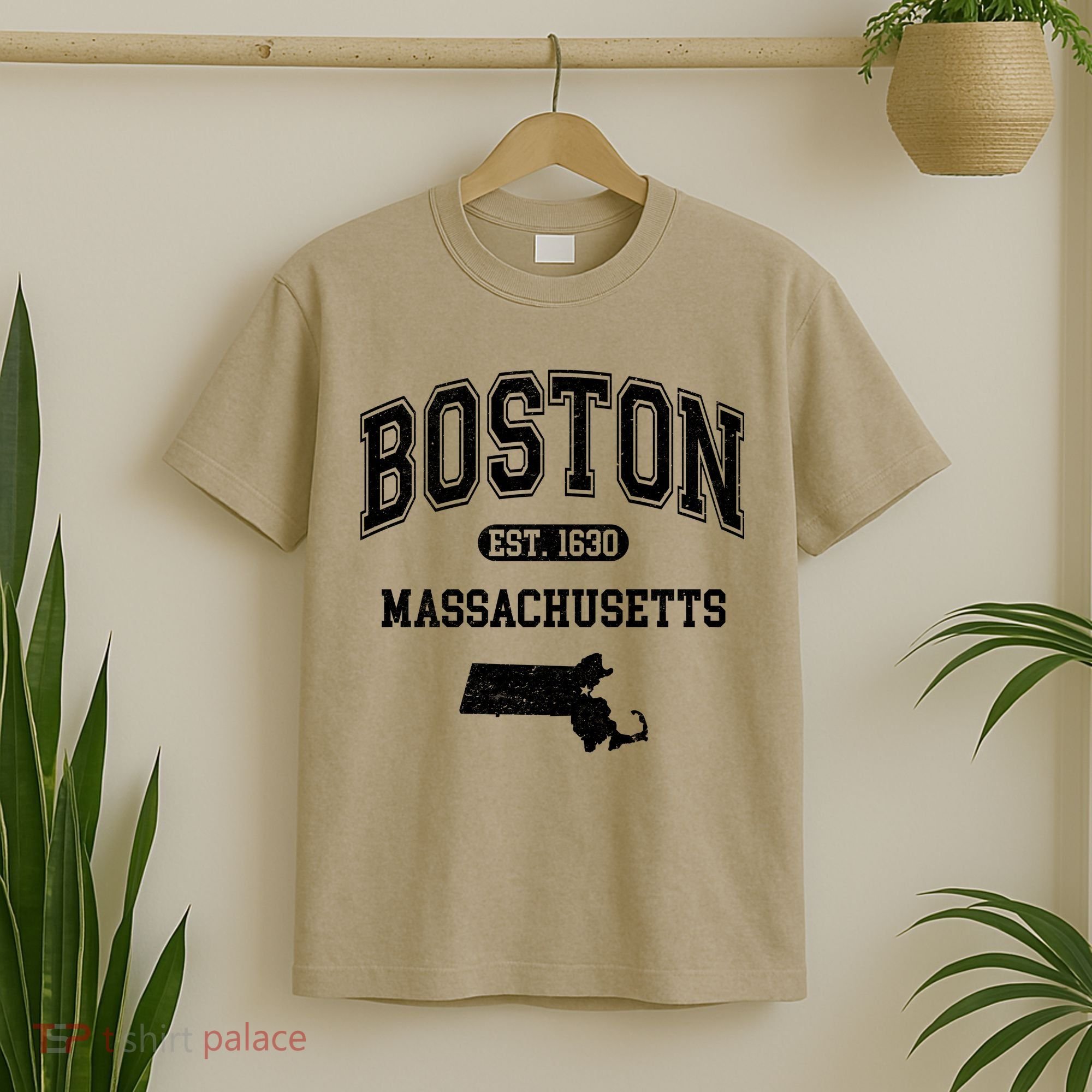 Boston Massachusetts Est. 1630 Varsity T-Shirt