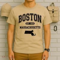 Boston Massachusetts Est. 1630 Varsity T-Shirt thumb 6