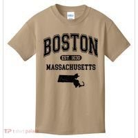 Boston Massachusetts Est. 1630 Varsity Kids T-Shirt thumb 0