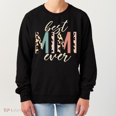 Best Mimi Ever Gifts Leopard Print Mothers Day Women's Sweatshirt