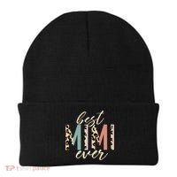 Best Mimi Ever Gifts Leopard Print Mothers Day Beanie thumb 0