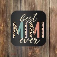 Best Mimi Ever Gifts Leopard Print Mothers Day Coaster thumb 0