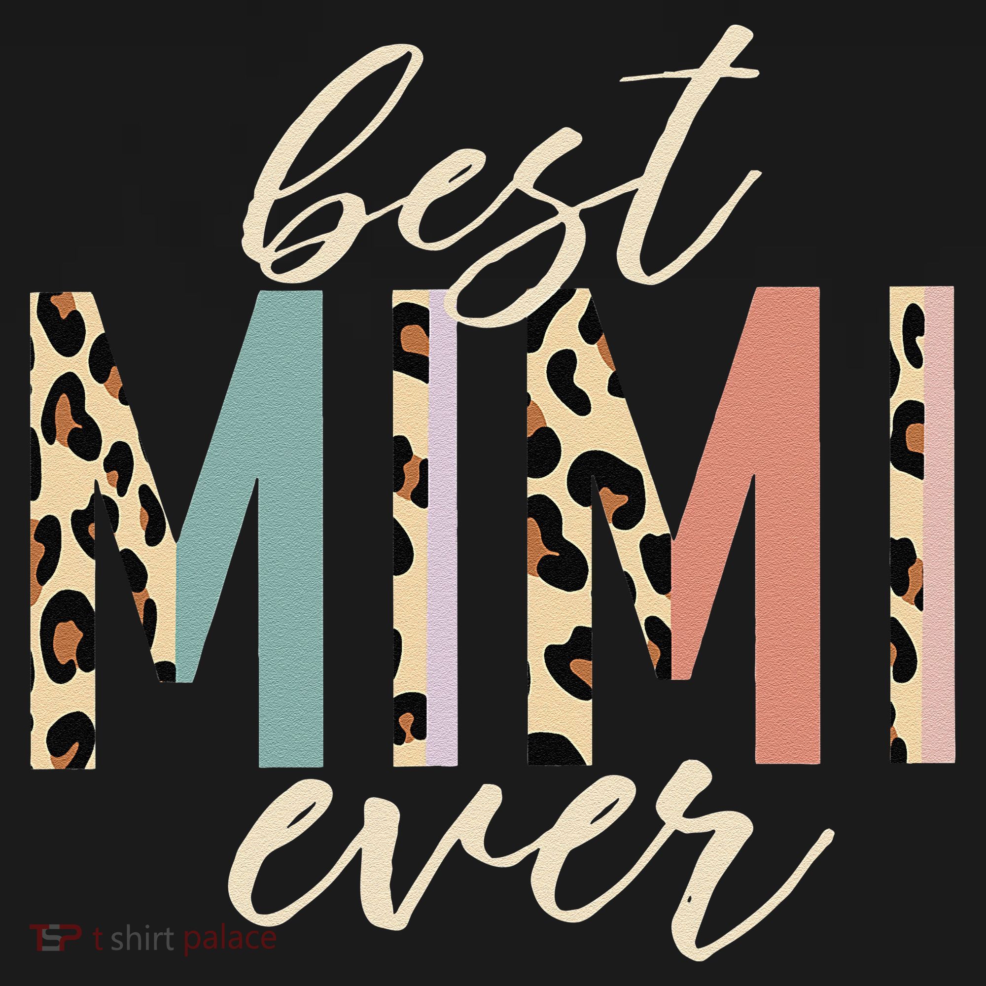 Best Mimi Ever Gifts Leopard Print Mothers Day Coaster