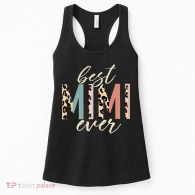 Best Mimi Ever Gifts Leopard Print Mothers Day Women's Tank Top