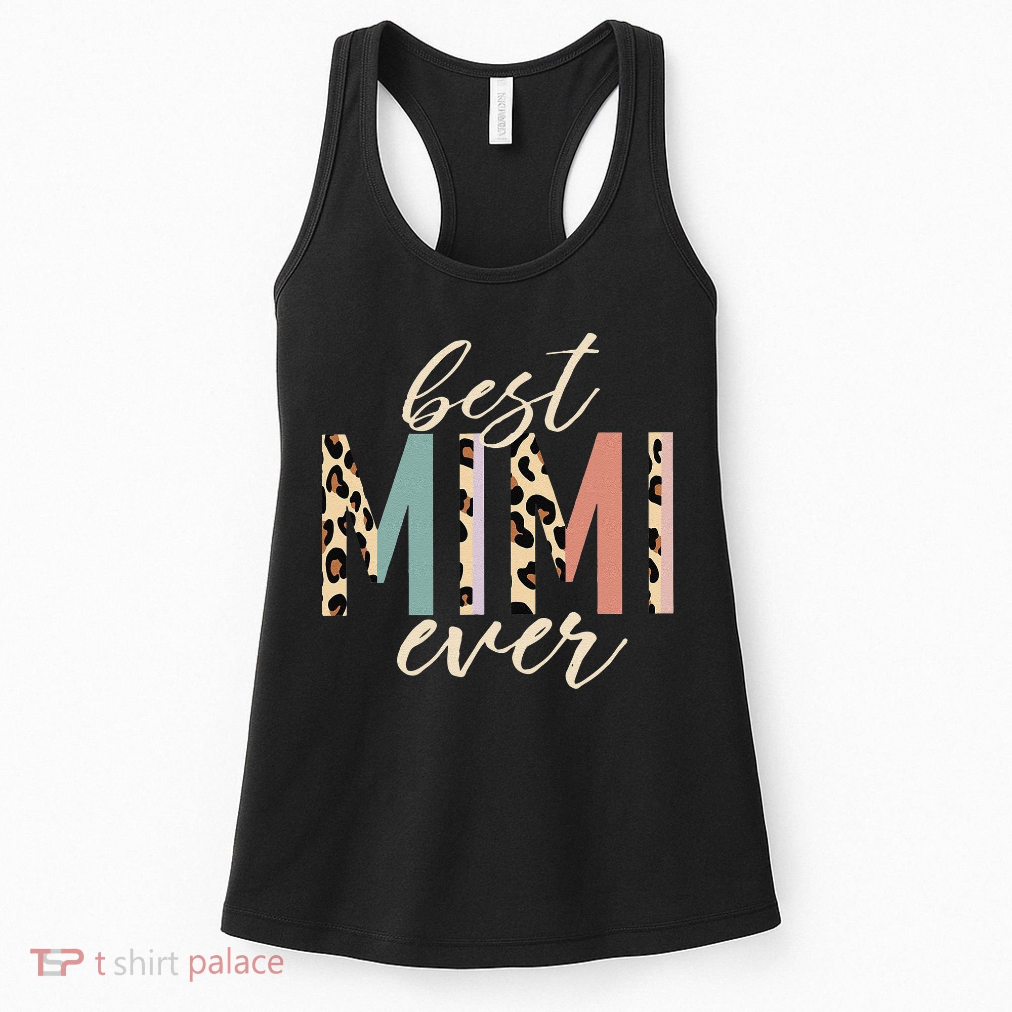 Best Mimi Ever Gifts Leopard Print Mothers Day Women's Tank Top