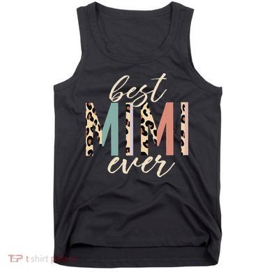 Best Mimi Ever Gifts Leopard Print Mothers Day Tank Top