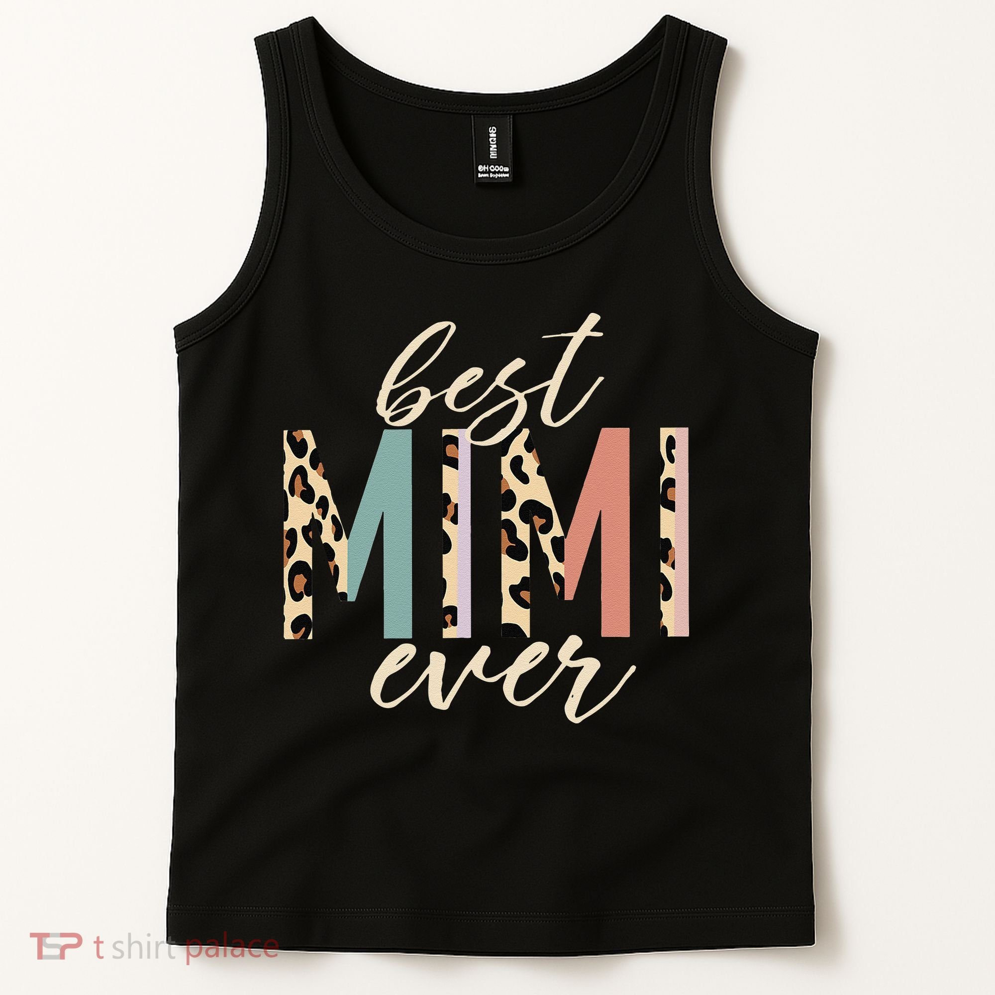 Best Mimi Ever Gifts Leopard Print Mothers Day Tank Top
