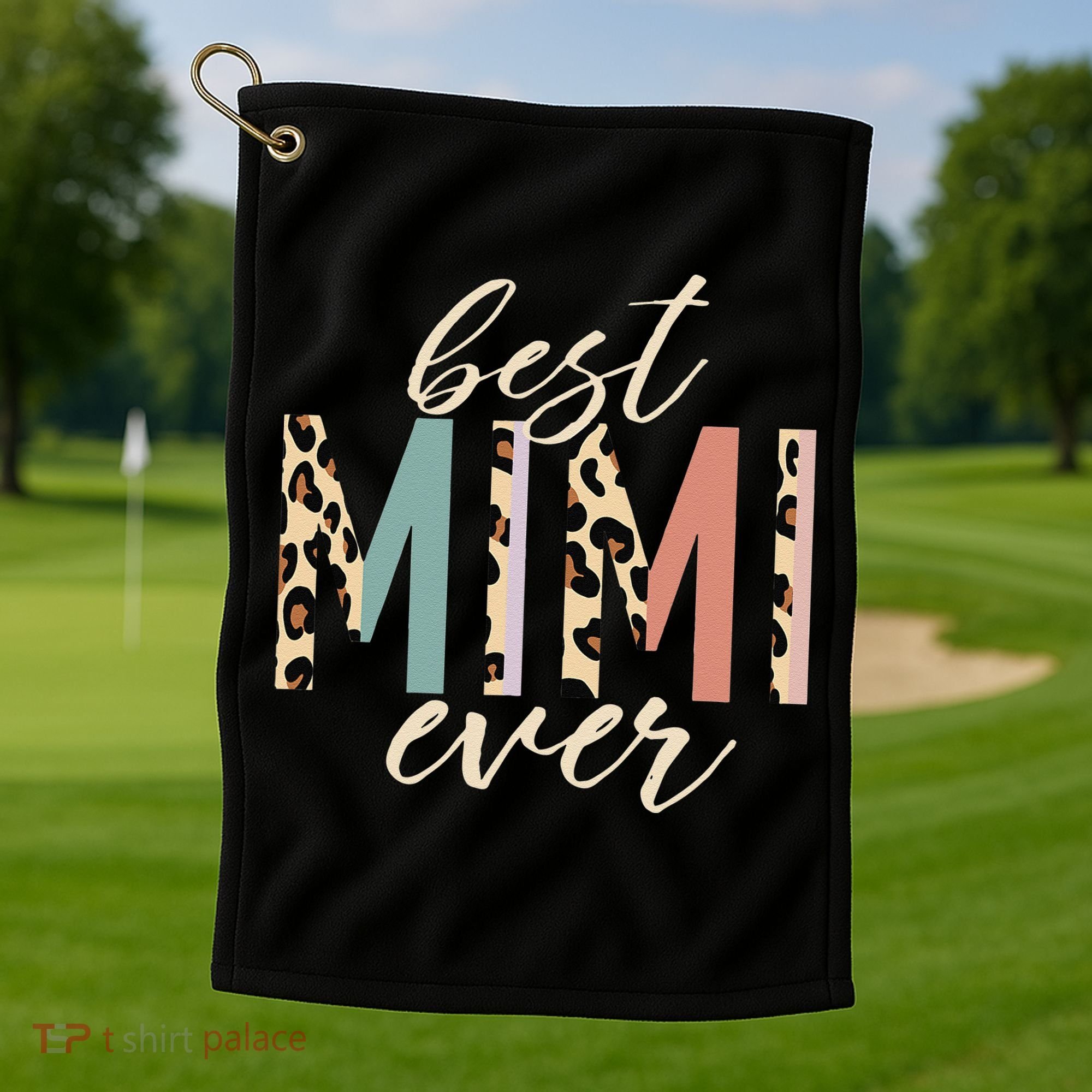 Best Mimi Ever Gifts Leopard Print Mothers Day Golf Towel