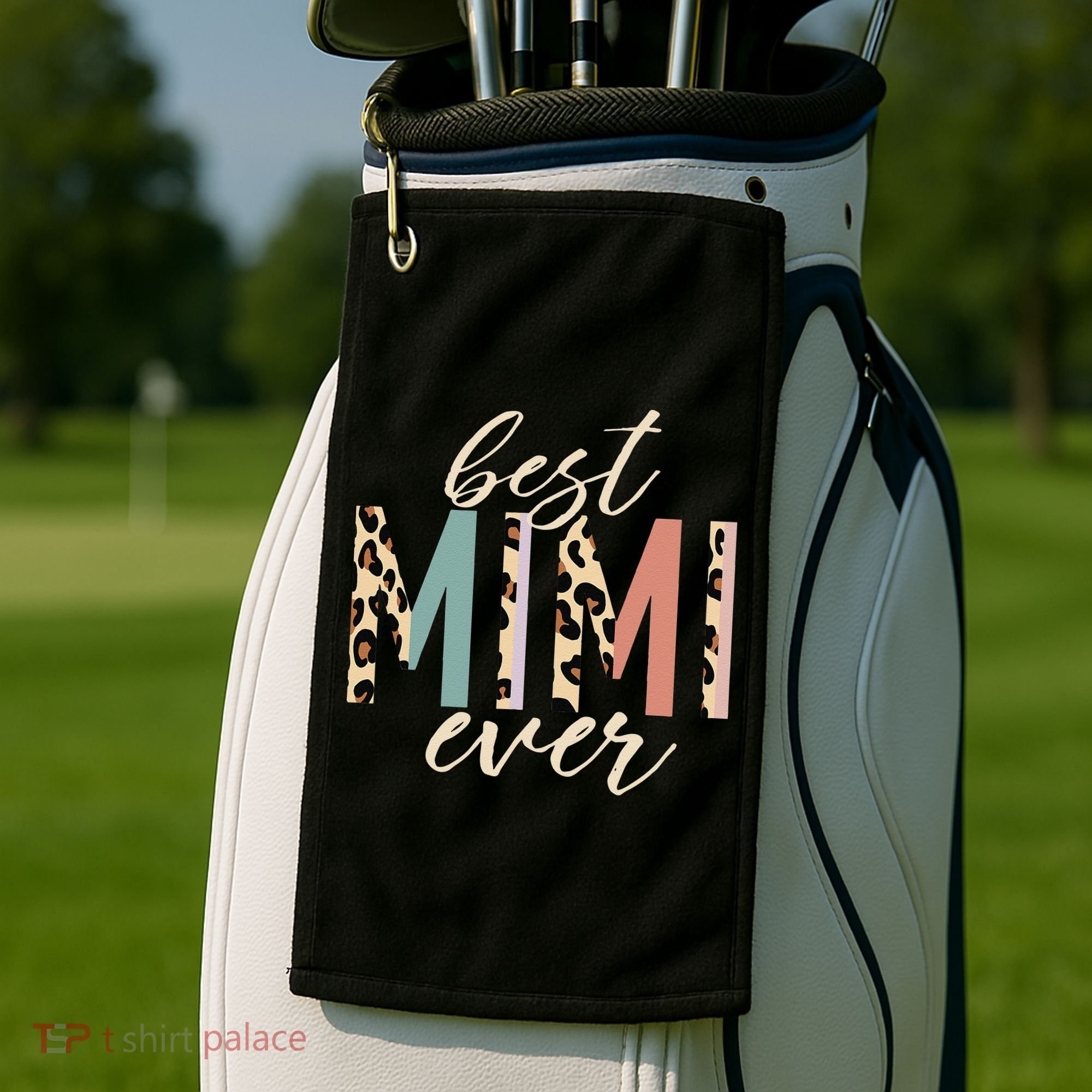 Best Mimi Ever Gifts Leopard Print Mothers Day Golf Towel