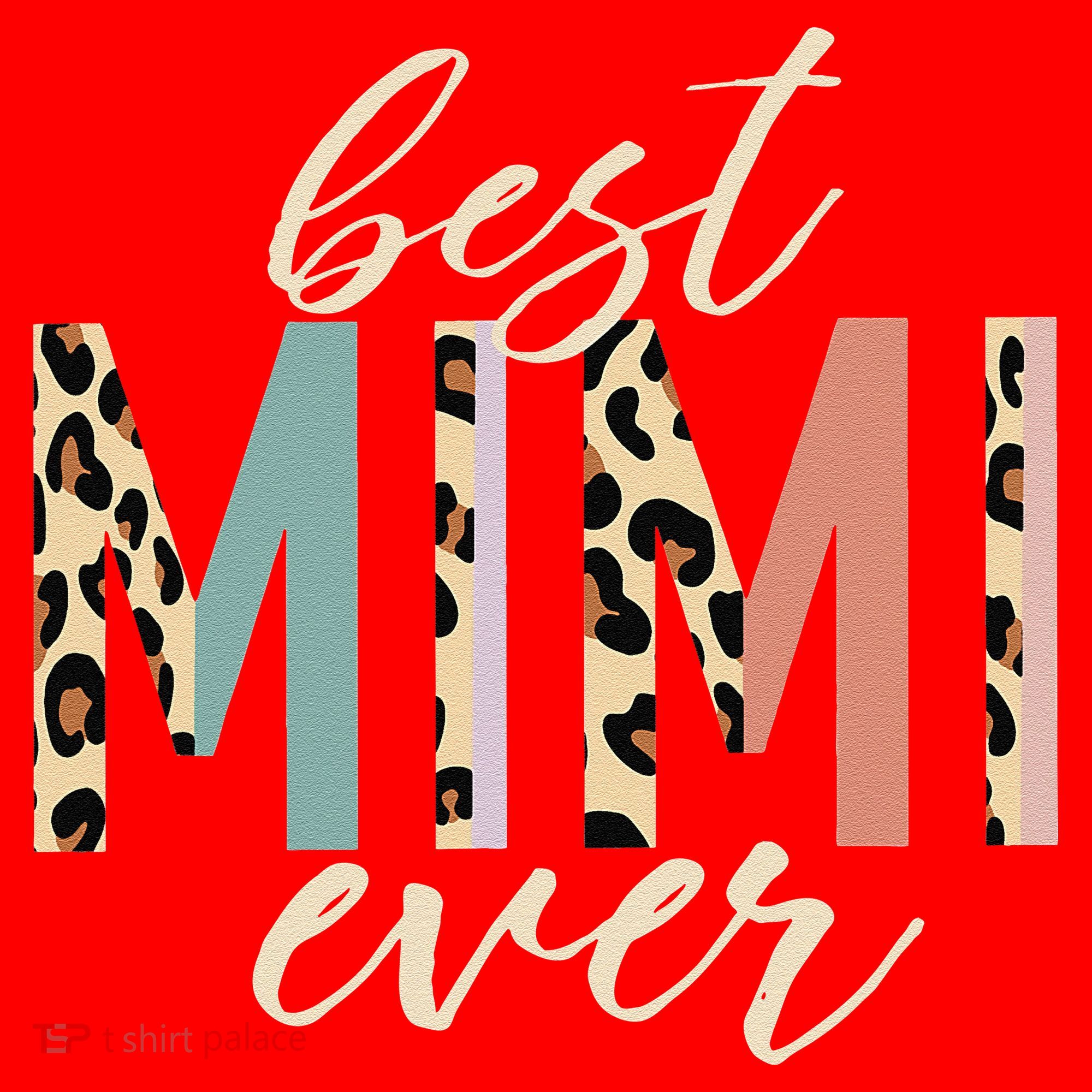 Best Mimi Ever Gifts Leopard Print Mothers Day Santa Hat