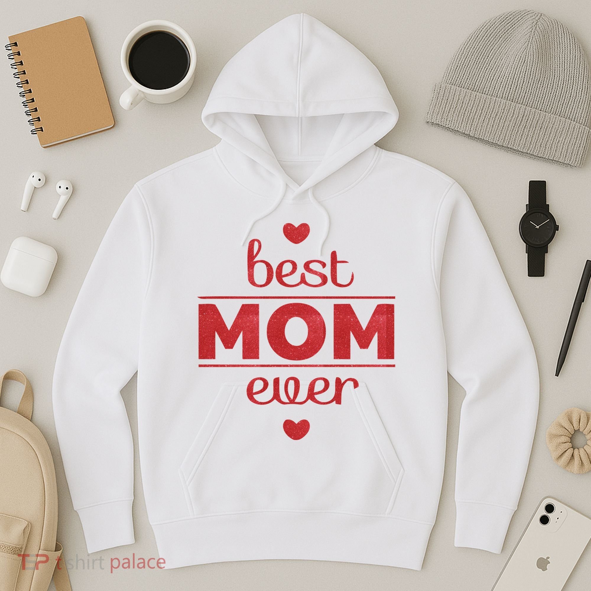Best Mom Ever Heart Gift Hoodie