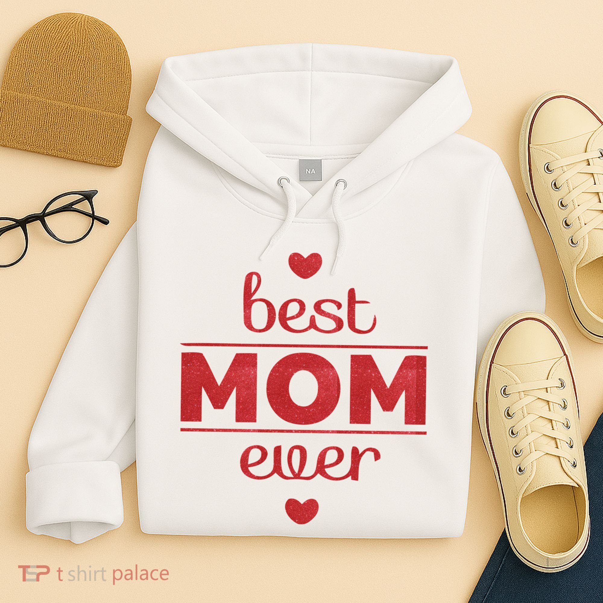 Best Mom Ever Heart Gift Hoodie
