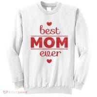 Best Mom Ever Heart Gift Sweatshirt thumb 0