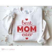 Best Mom Ever Heart Gift Sweatshirt thumb 2