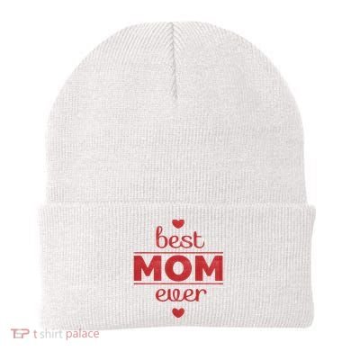 Best Mom Ever Heart Gift Beanie