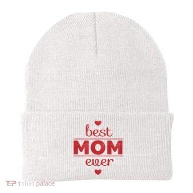 Best Mom Ever Heart Gift Beanie