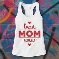 Best Mom Ever Heart Gift Women's Tank Top thumb 3