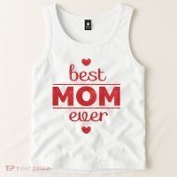 Best Mom Ever Heart Gift Tank Top thumb 2
