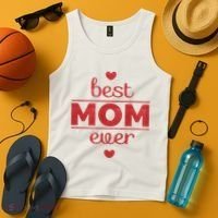 Best Mom Ever Heart Gift Tank Top thumb 4