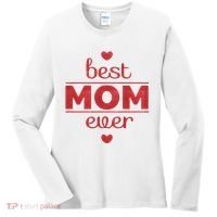 Best Mom Ever Heart Gift Women's Long Sleeve Shirt thumb 0